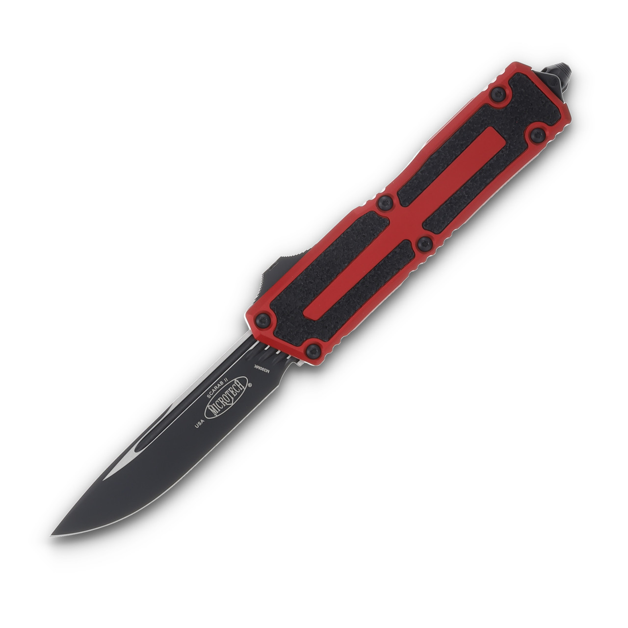 Microtech Knives Scarab II Gen III Auto OTF Red 3.95in Black Drop Point AUMT12781RD