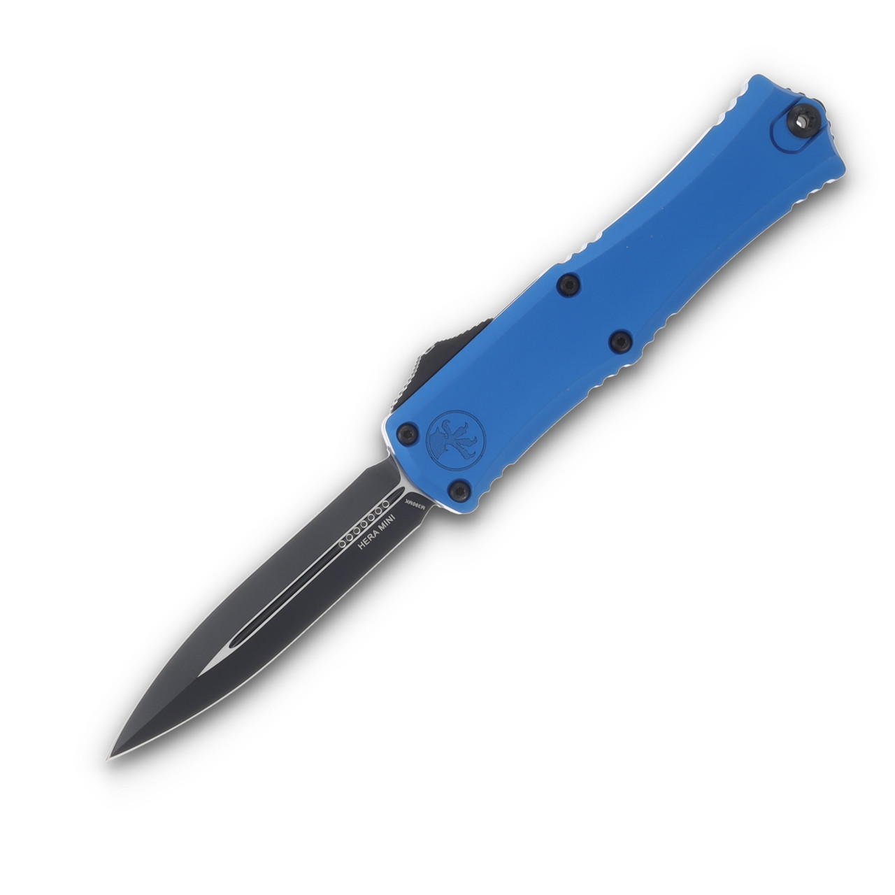 Microtech Knives Hera II Mini OTF Auto Blue 3in Black Dagger AUMT1702M1BL