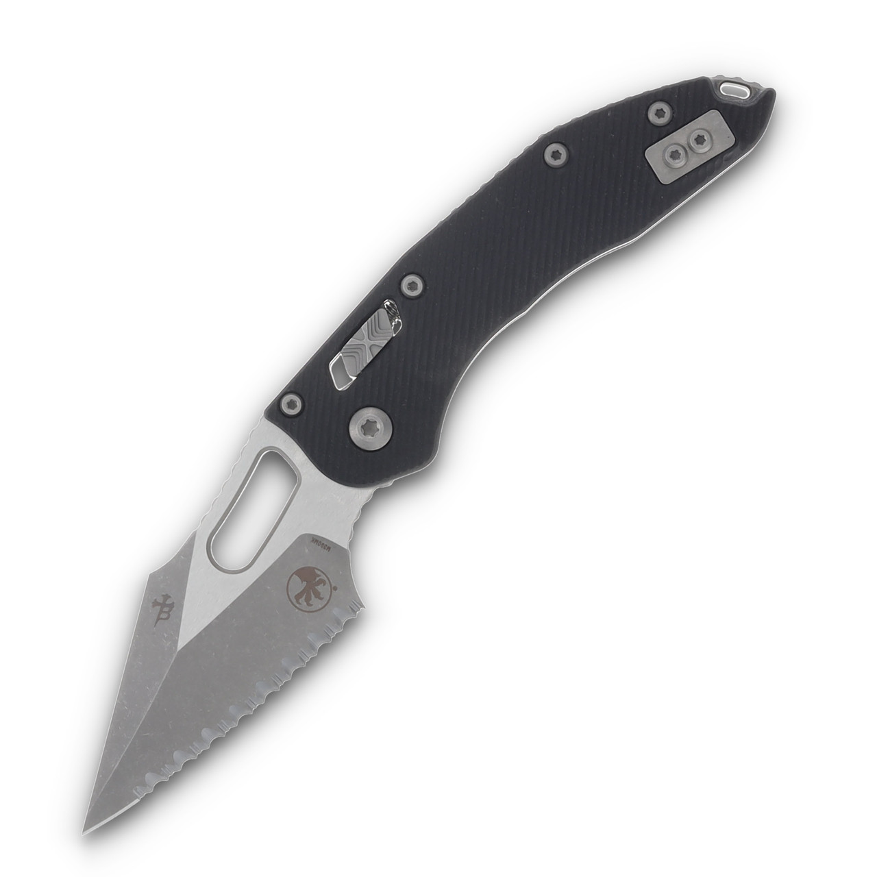 Microtech Stitch RAM-LOK Folding Knife Apocalyptic Serrated/Fluted G-10 MT169RL12APFLGTBK