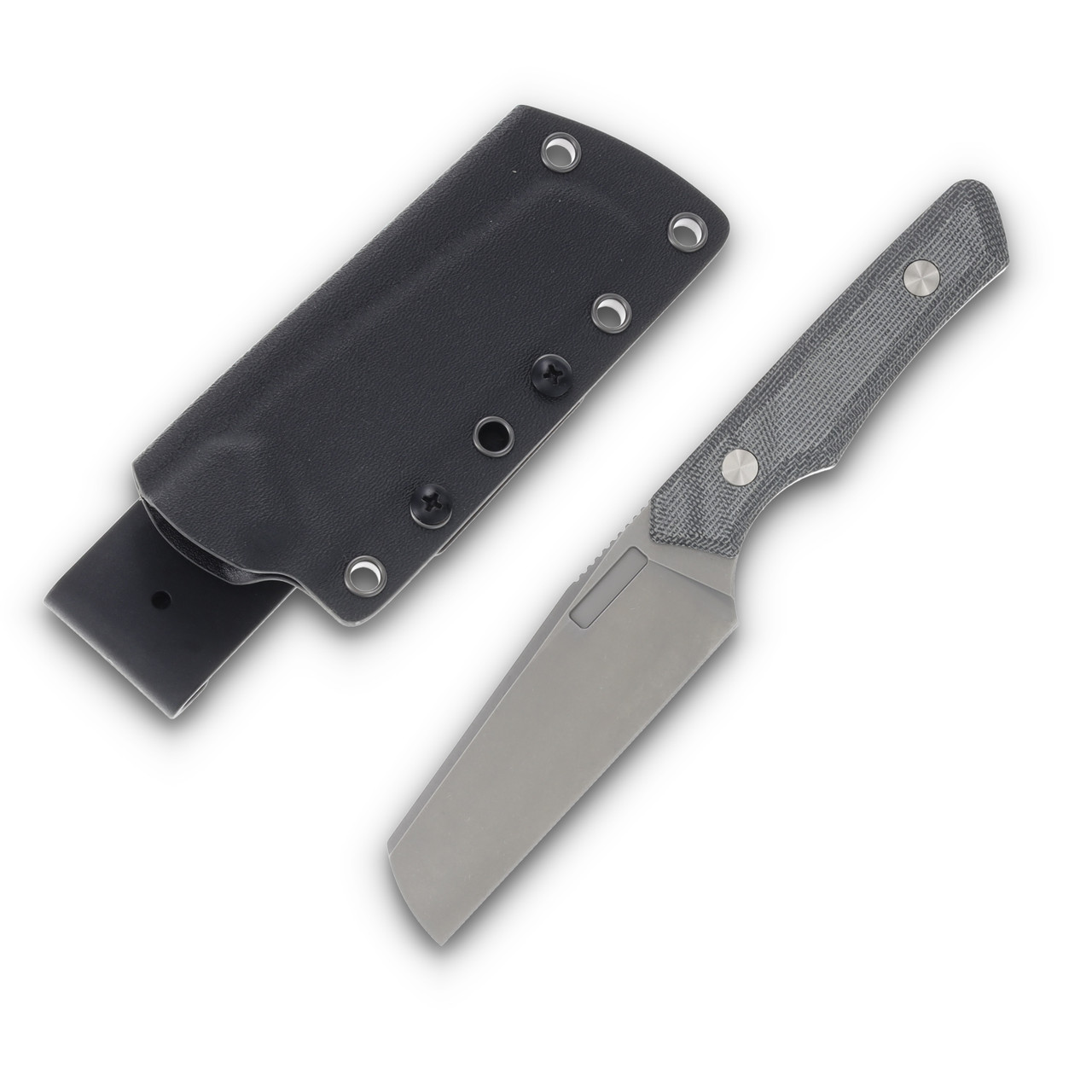 Vero Axon Fixed Blade Knife Stonewash/Black Micarta FBK286B-3