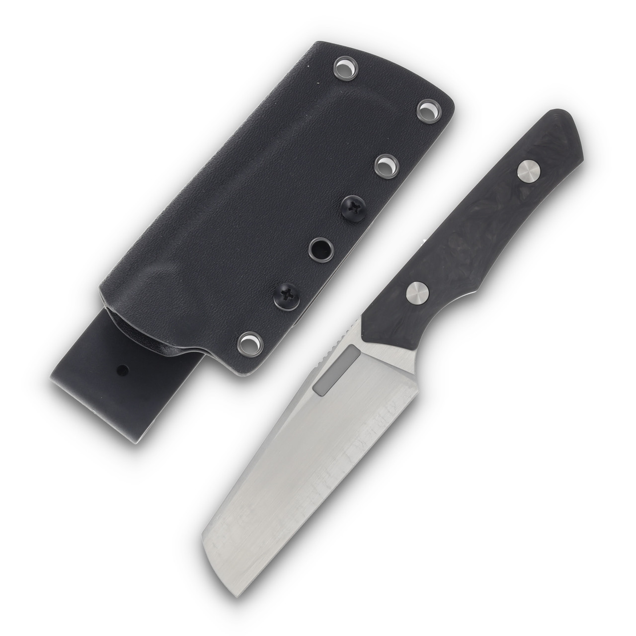 Vero Axon Fixed Blade Knife Hand Satin/Marbled Carbon Fiber