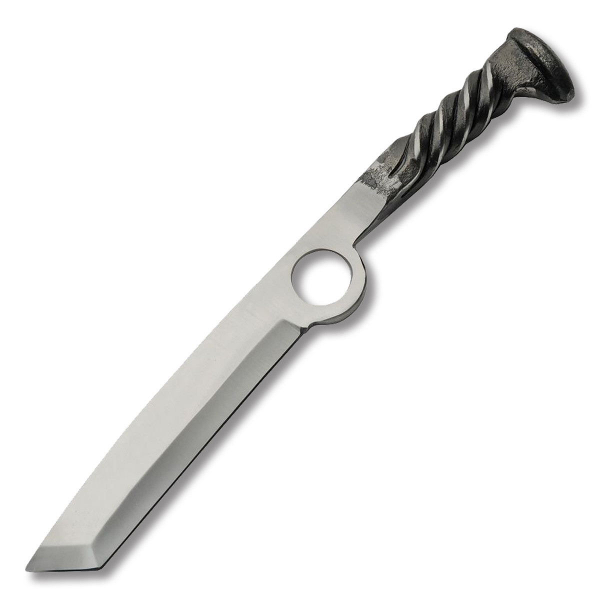 11 Inch Railroad Spike Tanto Fixed Blade Knife HS4457 - Smoky