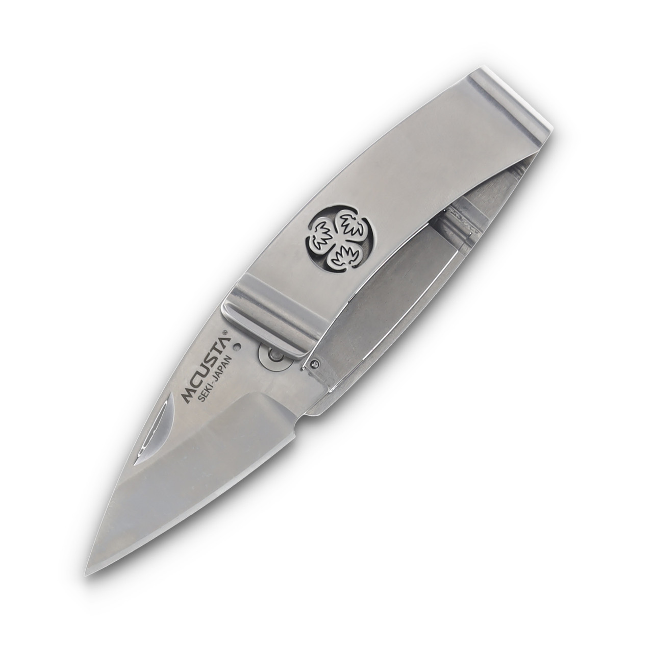 Mcusta MC-8 Kamon Aoi Money Clip Folding Knife 1.8in Satin Spear Point MC-81