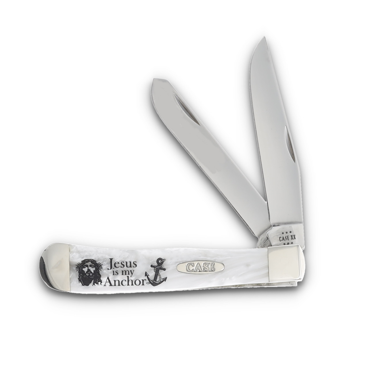 naconoページ Case XX Heavenly Pearl Jesus Is My Anchor Trapper Folding