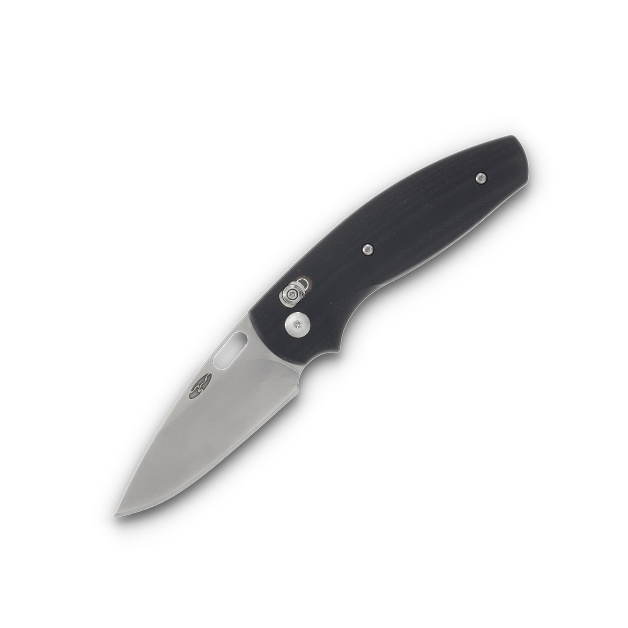 Three Rivers Bulldog Jet Black 2.95 Inch Plain Tumbled Drop Point DLR-BD-3D-G10JB