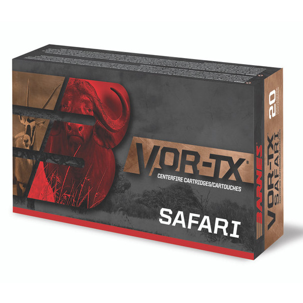 Barnes Bullets VOR-TX Safari 458 Winchester Magnum Rifle Ammunition Brass Centerfire 450 Grain Banded Solid RN