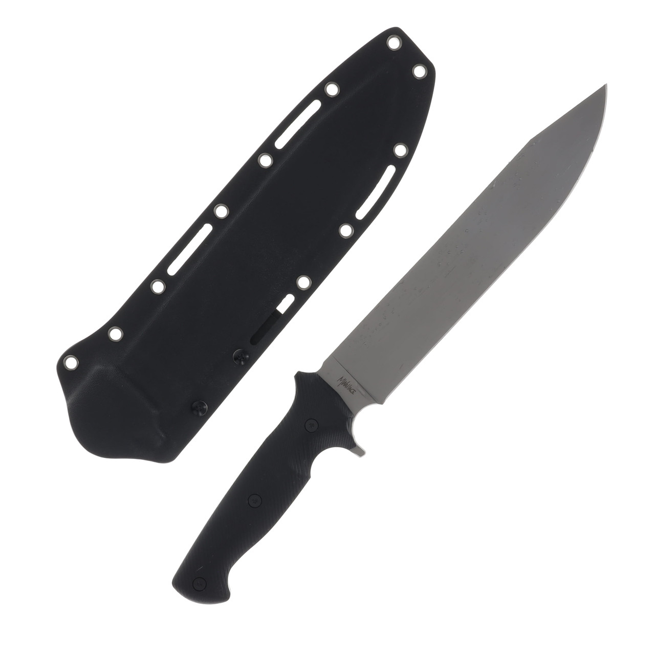 APOC Wallace Bowie Knife 9 Inch Plain Titanium Clip Point KD40041