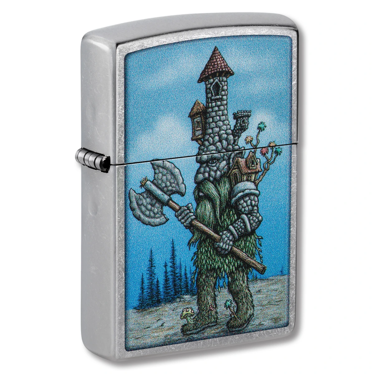 Zippo Lighter Knight Monster Design Street Chrome