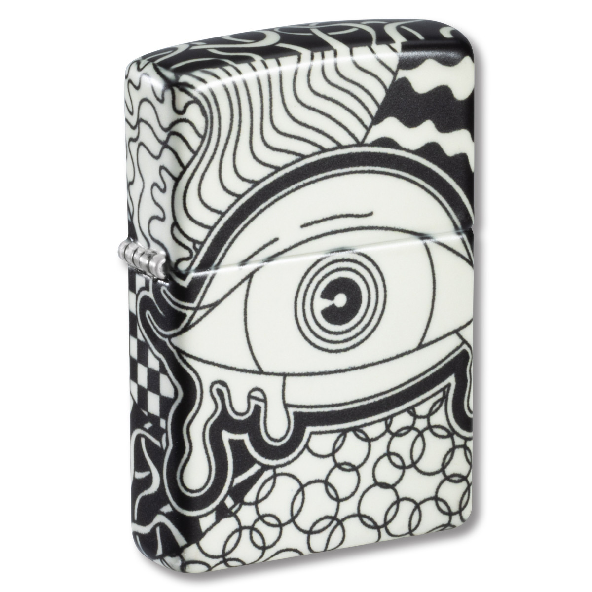 Zippo Lighter Psychedelic Eye Design Glow in the Dark Front 1