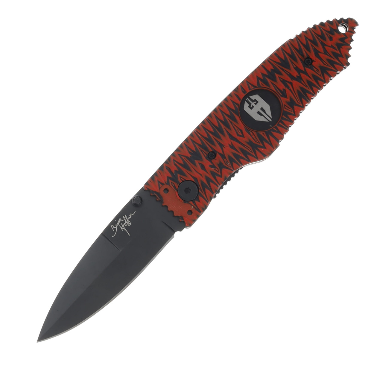 Hoffner Knives SNAP Chiseled Nightstalker 2.8in Part Serr Silver Spear Point FK-S2CBS-CRB