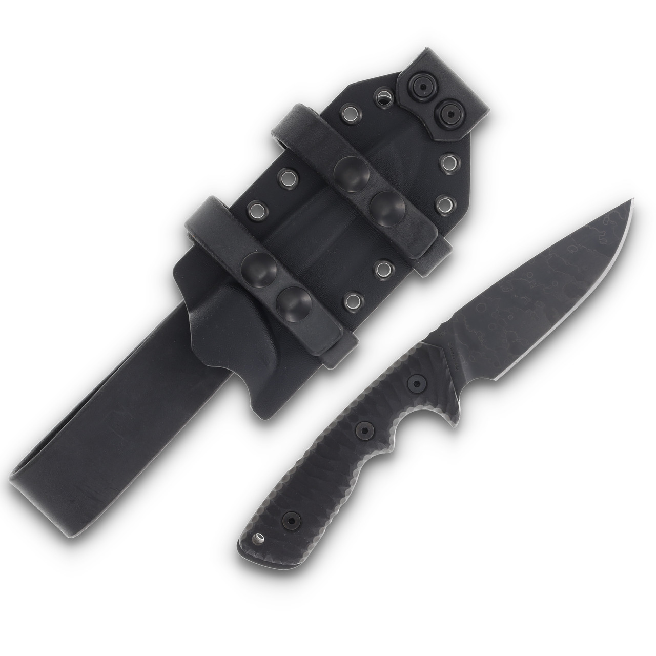 Miller Bros Fixed Blade  Black Sheath Black and Gray G-10 Handle M-27BSBGH