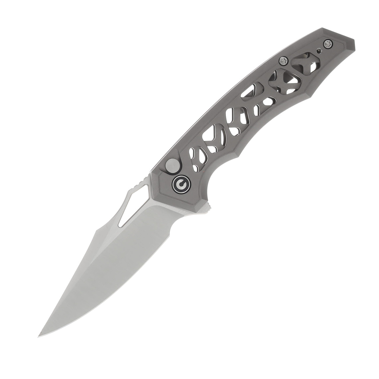 CIVIVI Anaaki Folding Knife Gray 2.98 Inch Plain Satin Clip Point C24039-2