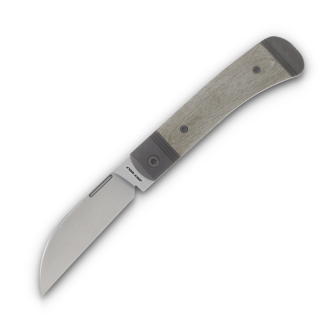 Jack Wolf Diamondback Jack Green Linen Micarta DIAMO-01-LIN-MIC-GRN