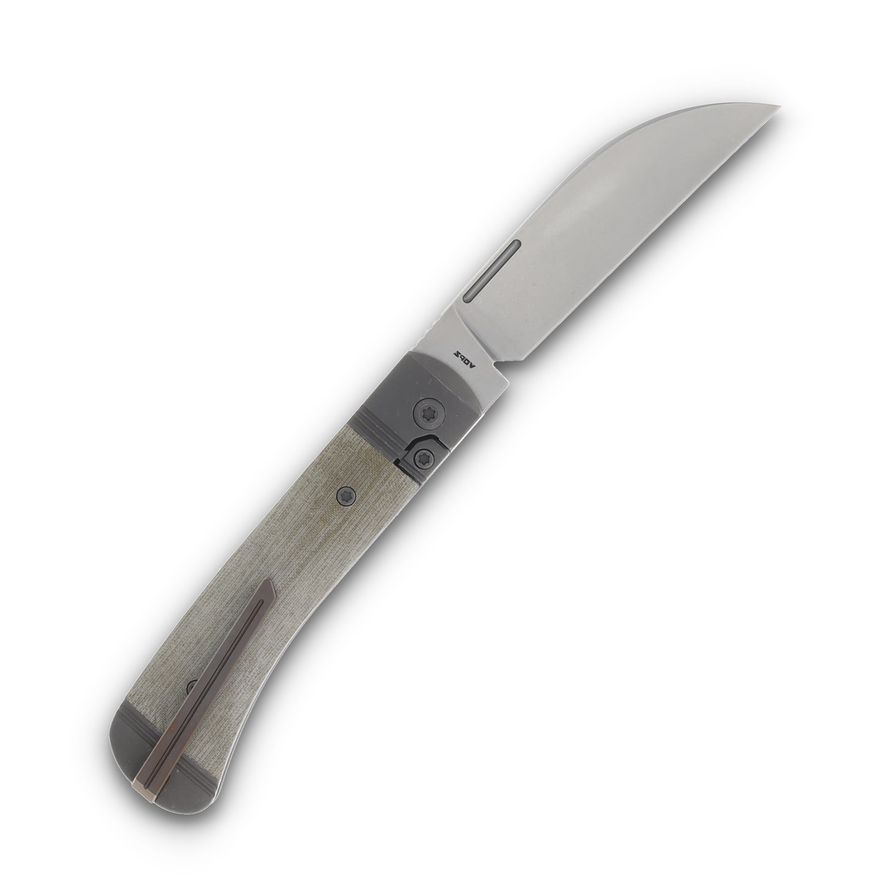 Jack Wolf Diamondback Jack Green Linen Micarta DIAMO-01-LIN-MIC