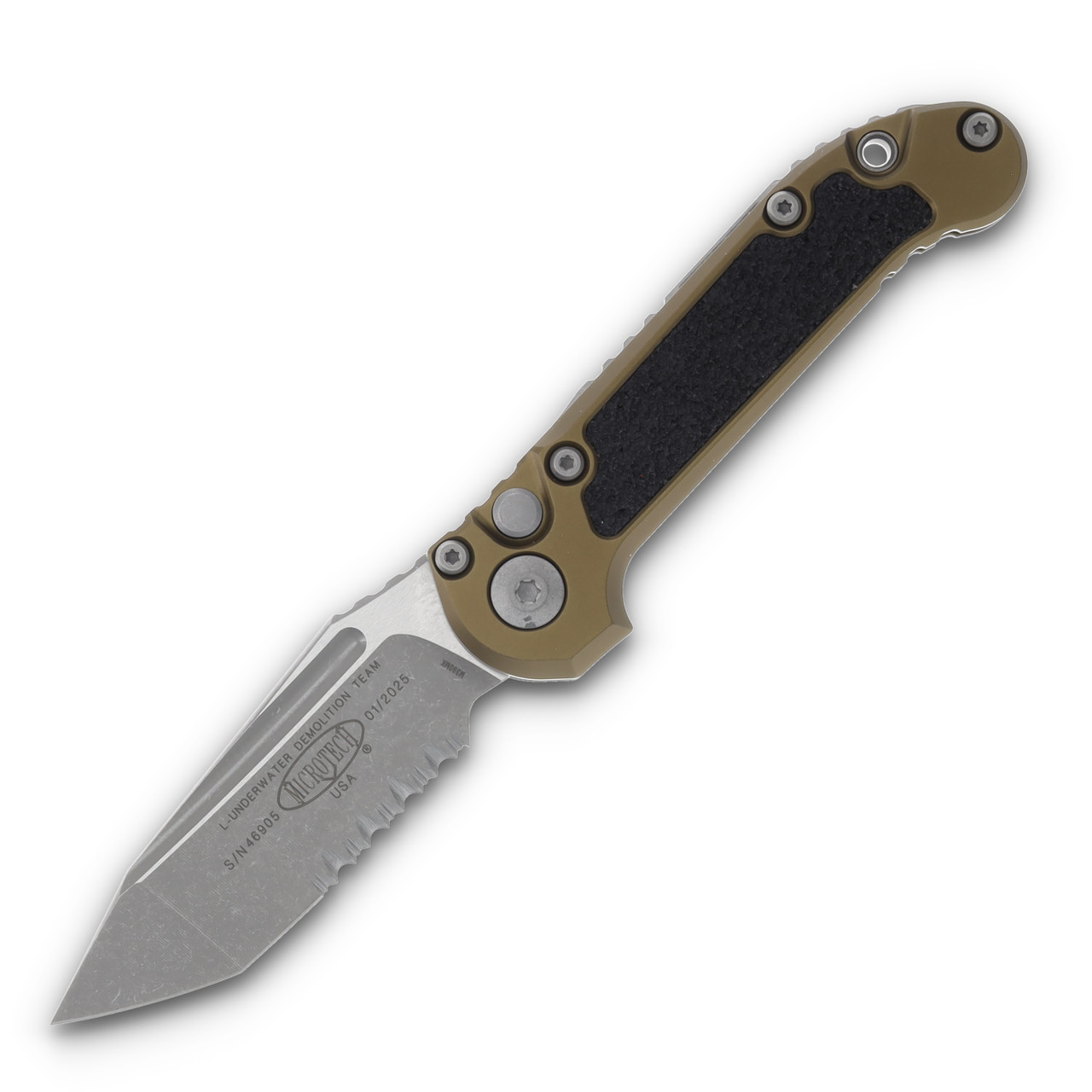 Microtech LUDT Gen III Auto OD Green Folding Knife 3.5in PS Apocalyptic Tanto AUMT113611APOD