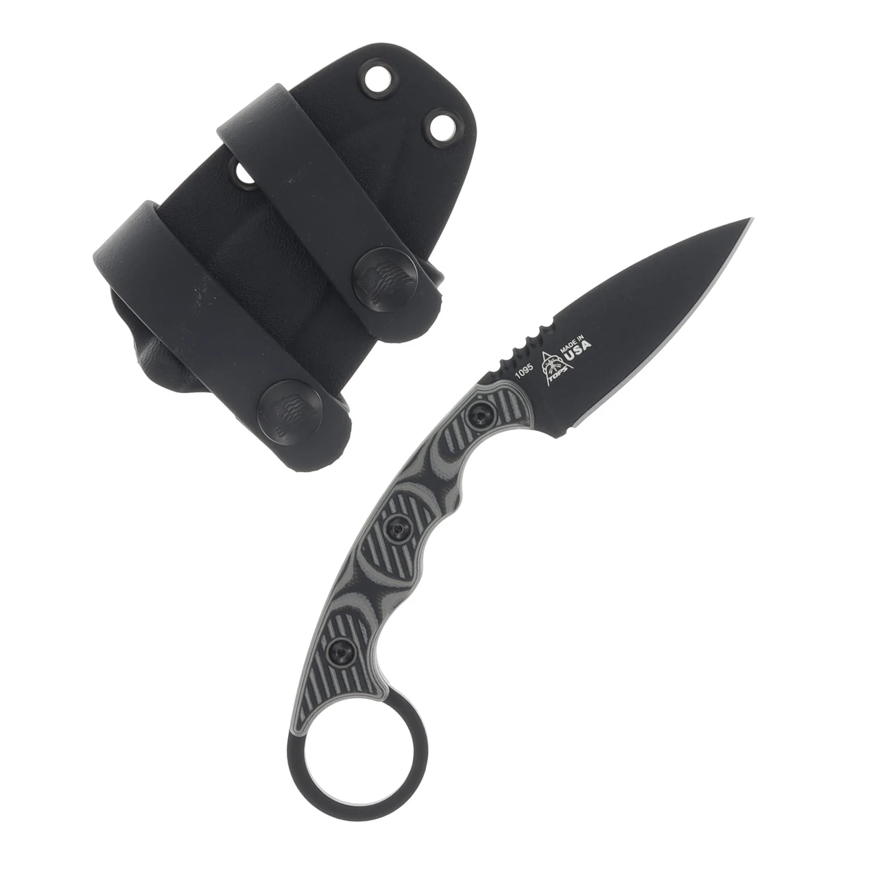 Beretta Crater Moon Fixed Blade Knife Grey-Black G10 2.63in Black Hawkbill CO502A27360999