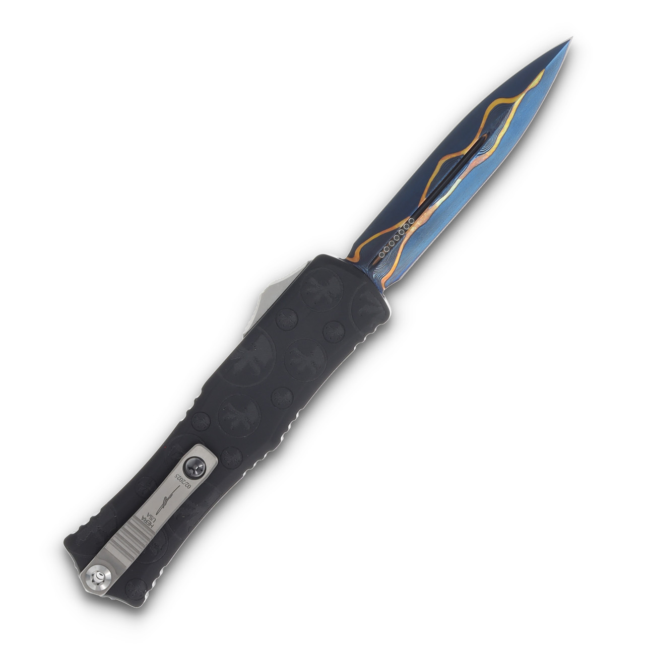 Microtech Hera II Mini D/E Blued Baker Forge Coppermai