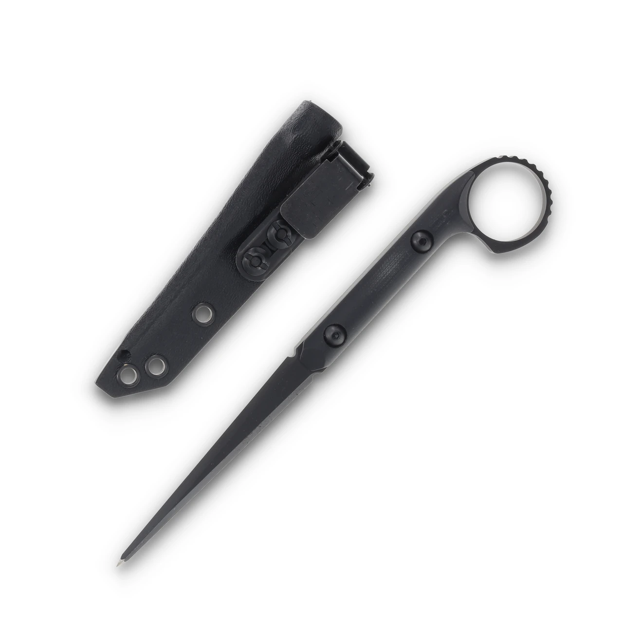 Half Face Blades Ring Cardiac Spike- Black G10, armor black cerakote, allen bolts, smooth grip HFRINGCS