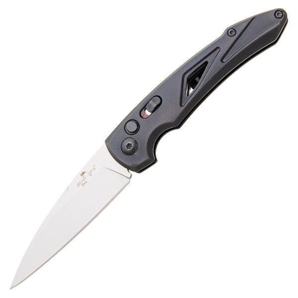 Bear & Son Bold Action XVI Out-the-Side Automatic Knife (Bead Blast, Black Aluminum) BRAC1600AIBP