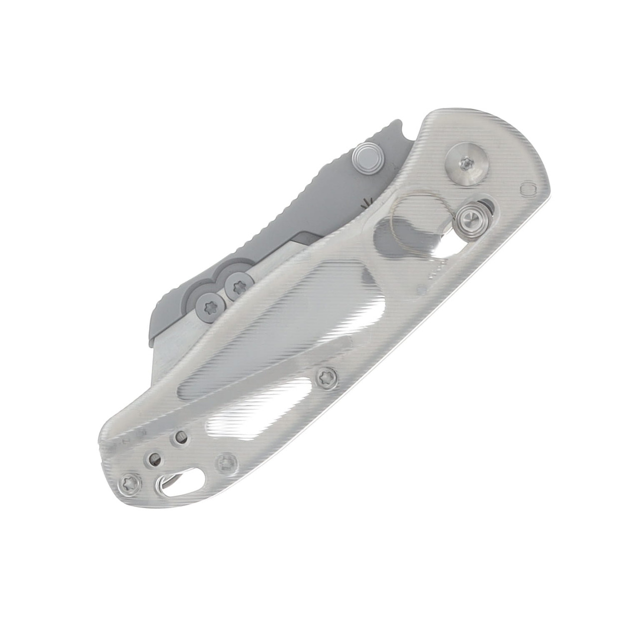 Kizer Drop Bear Utility Azo Design Clear 2.74 Inch Plain Satin Utility