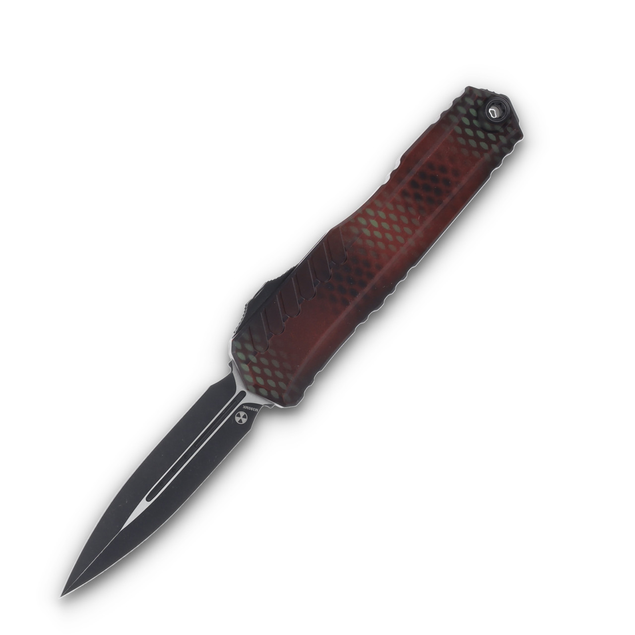 Microtech Cypher II Signature Series OTF Automatic Knife Red X-51 AUMT12421RDX51S