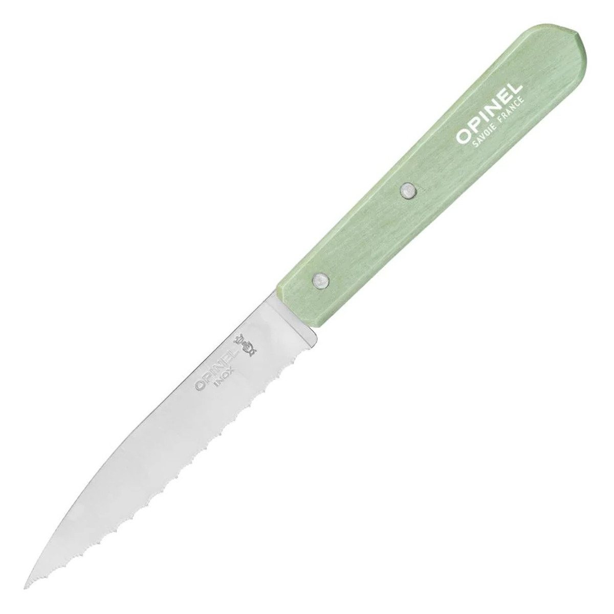 Opinel No. 113 Essential Serrated Paring Knife Sage Green OP003121