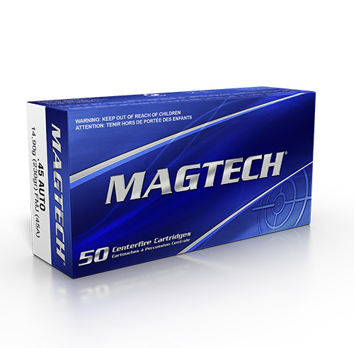 Magtech .45 ACP Auto 230 Grain FMJ Target Ammo 50 Rounds