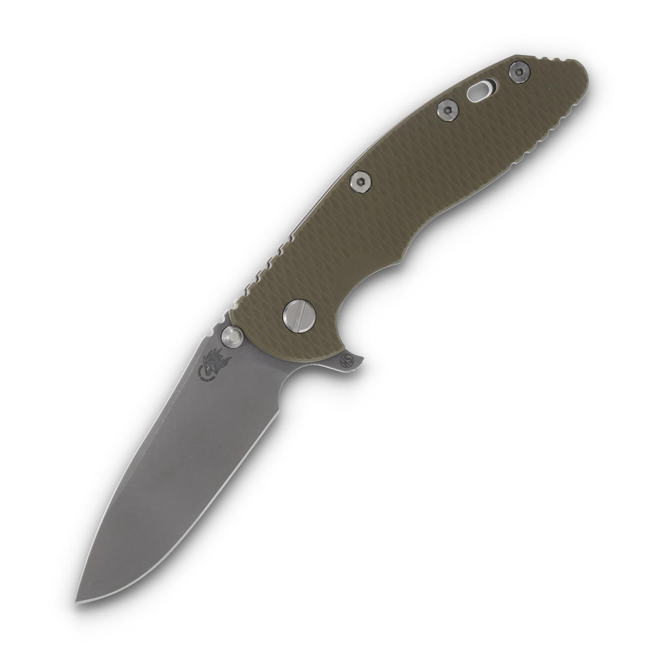Hinderer XM-18 Skinny Slicer OD Green 3.5in Plain Working Finish Drop Point KXM35SKSLTWWFOD