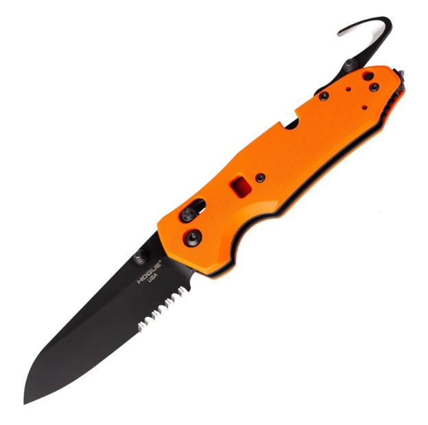 HOGUE Trauma First Response Tool Orange 3.5 Inch PS Black Sheepsfoot
