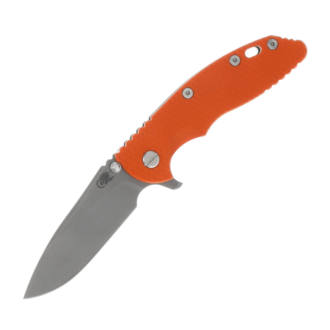 Hinderer XM-18 Skinny Slicer Orange - Battle Bronze 3.5in Plain