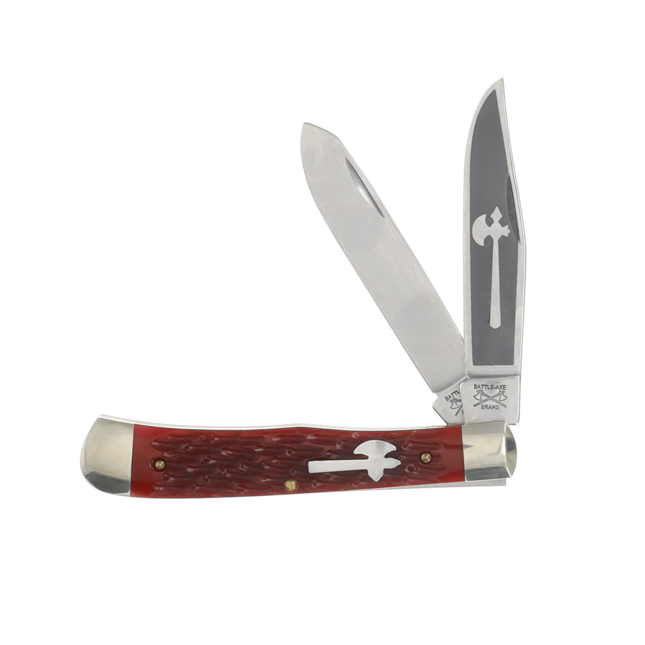 Battle Axe Brand 2-Bld. Trapper Red Jigged Bone CCBA5219RJB