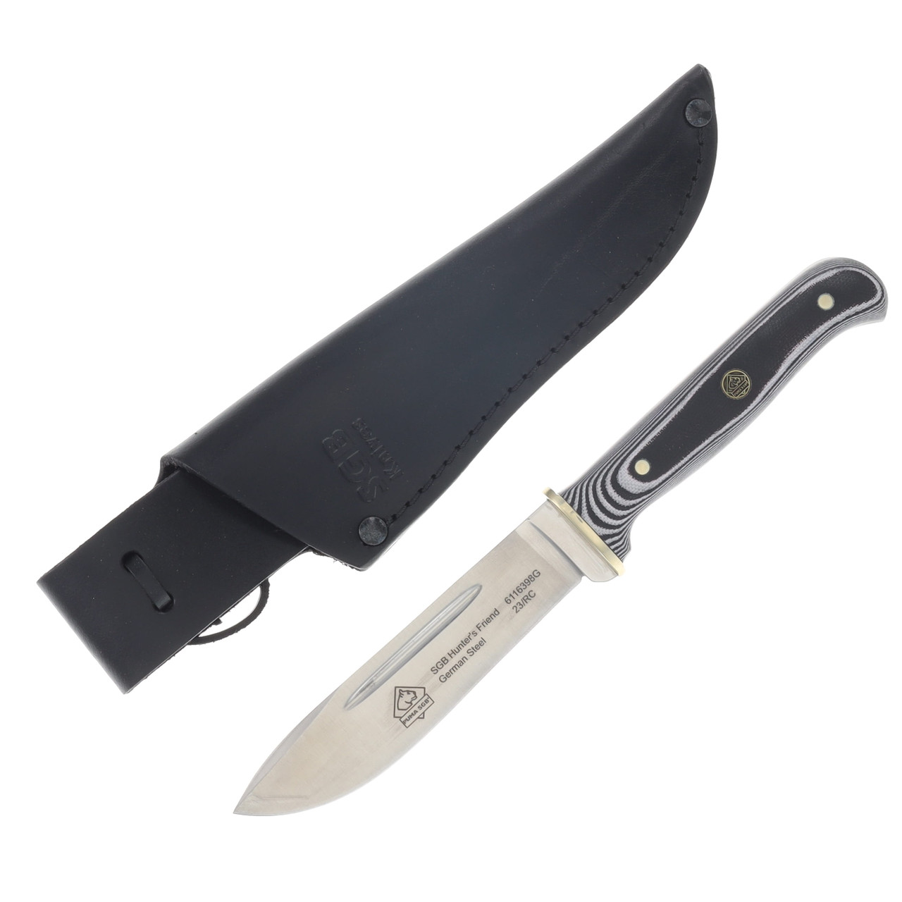 Puma SGB Hunters Friend Black G10 Hunting Knife 4.7in Drop Point Blade PKC6116398G1LK