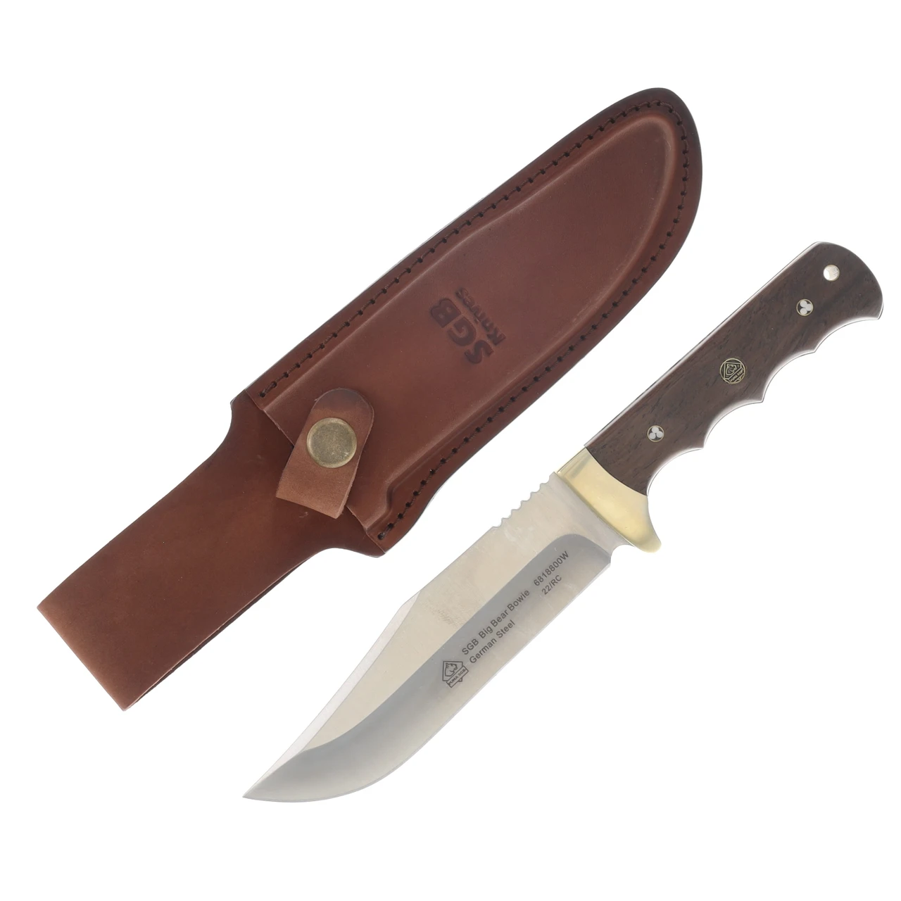 Puma SGB Big Bear Bowie Jacaranda Wood Hunting Knife 5.5in Clip