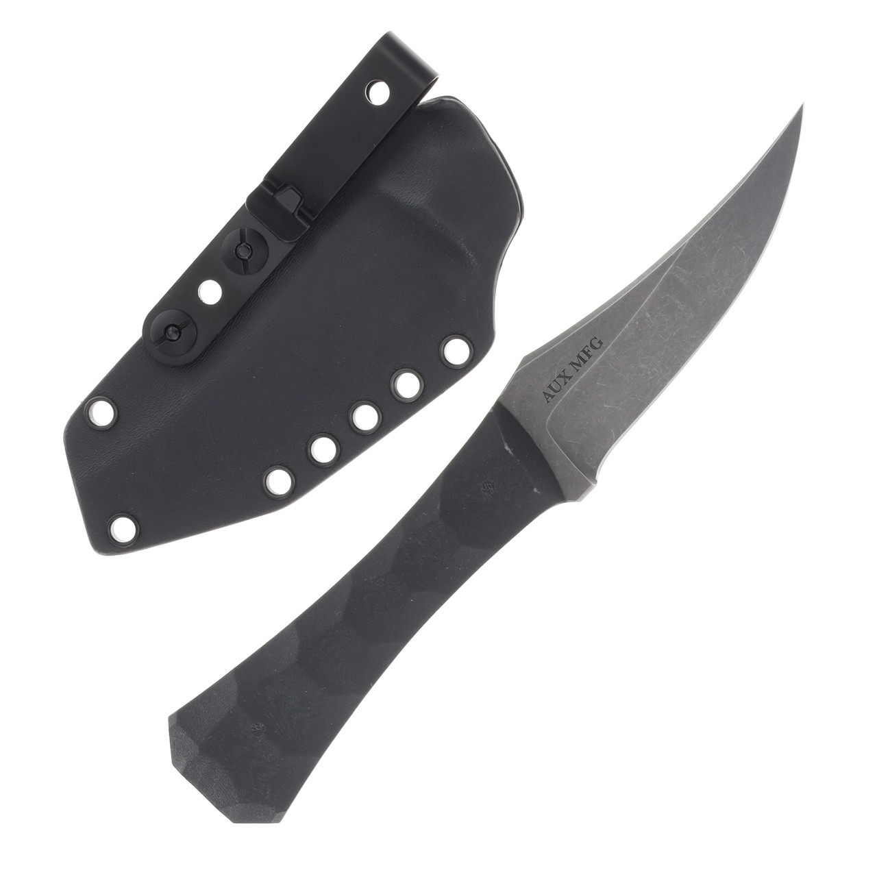 Auxiliary Manufacturing Pocket Bowie XL Black Textured G-10 AMPBXL
