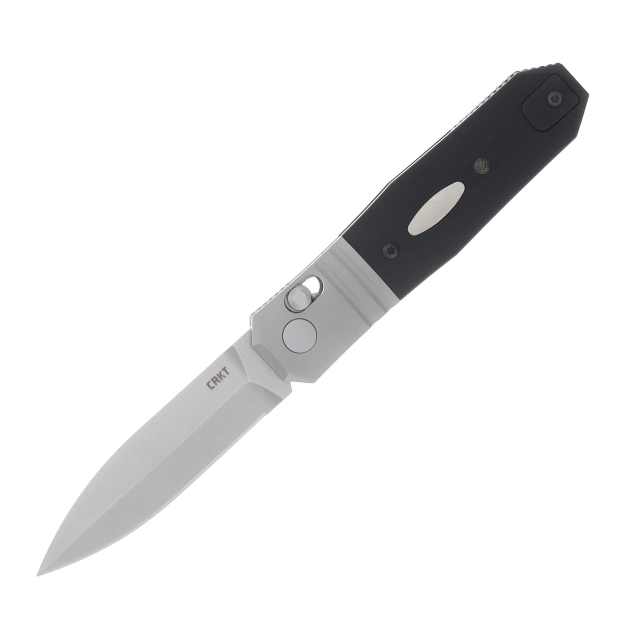 CRKT Redemption Compact 3.28 Inch Plain Stonewash Spear Point CRK550KXP