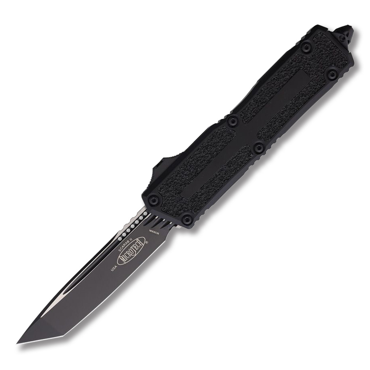 Microtech Scarab II Gen III OTF Knife Black Tactical 3.95in Tanto Blade AUMT12791T