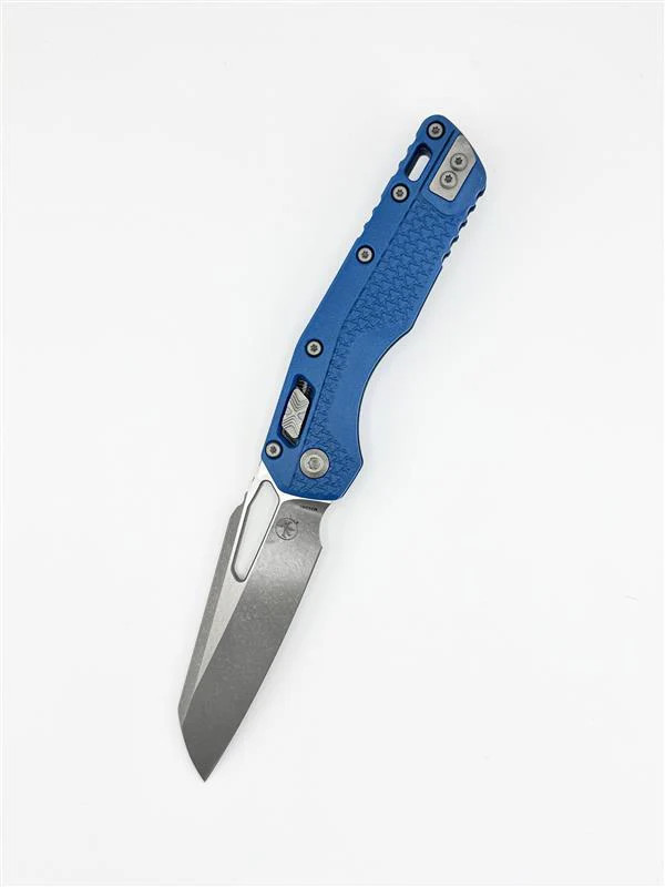 Microtech MSI Ram-Lok Blue Cerakote Polymer 3.88in Apocalyptic Blade