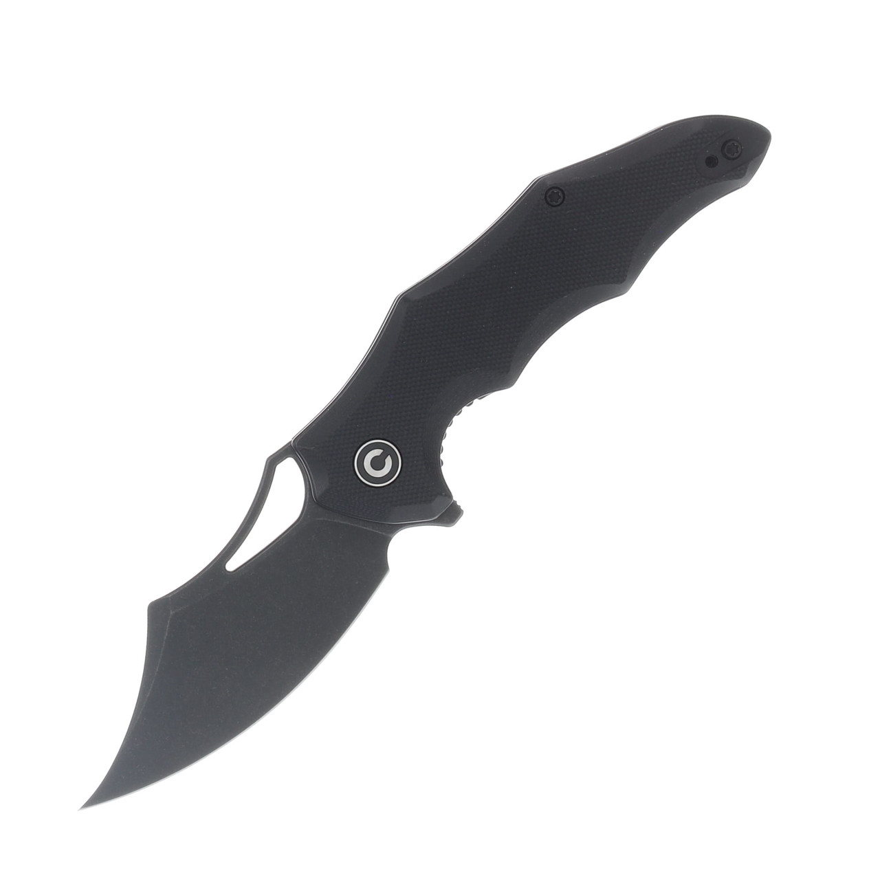 CIVIVI Chiro Folding Knife 3.1 Inch Plain Black Stonewash Clip Point C23046-1