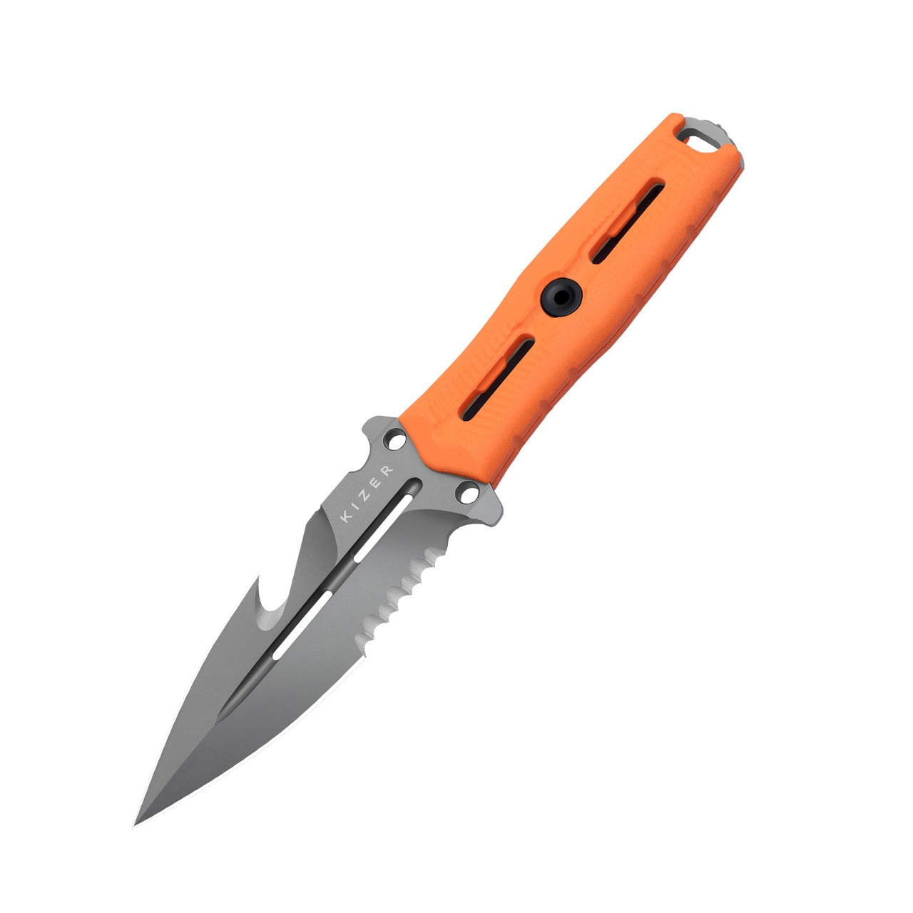 KI-no（キーノ）One Off Shade／One Off Amber Kizer Norcross Fixed Blade Knife Stonewash Nitro-V/Orange G