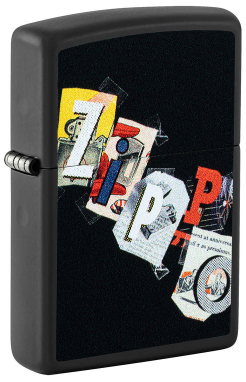 Zippo Letters Design Black Matte ZP46597