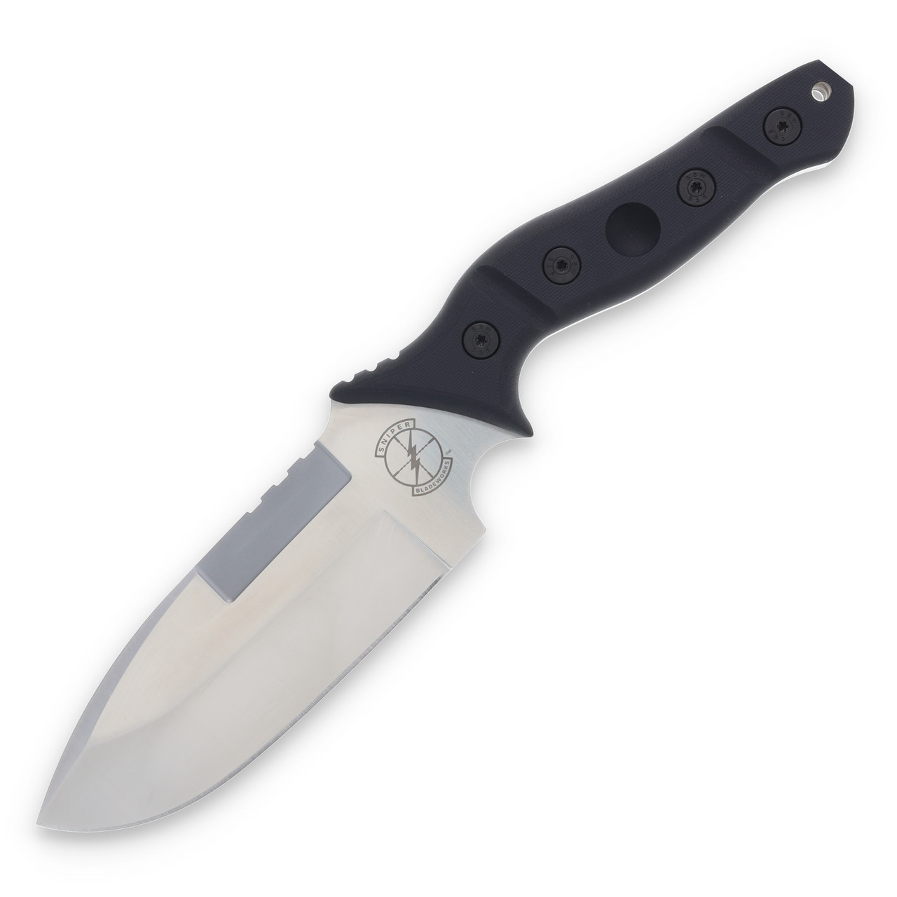 Sniper Bladeworks Mamu Fixed Blade Knife Satin/Black G-10