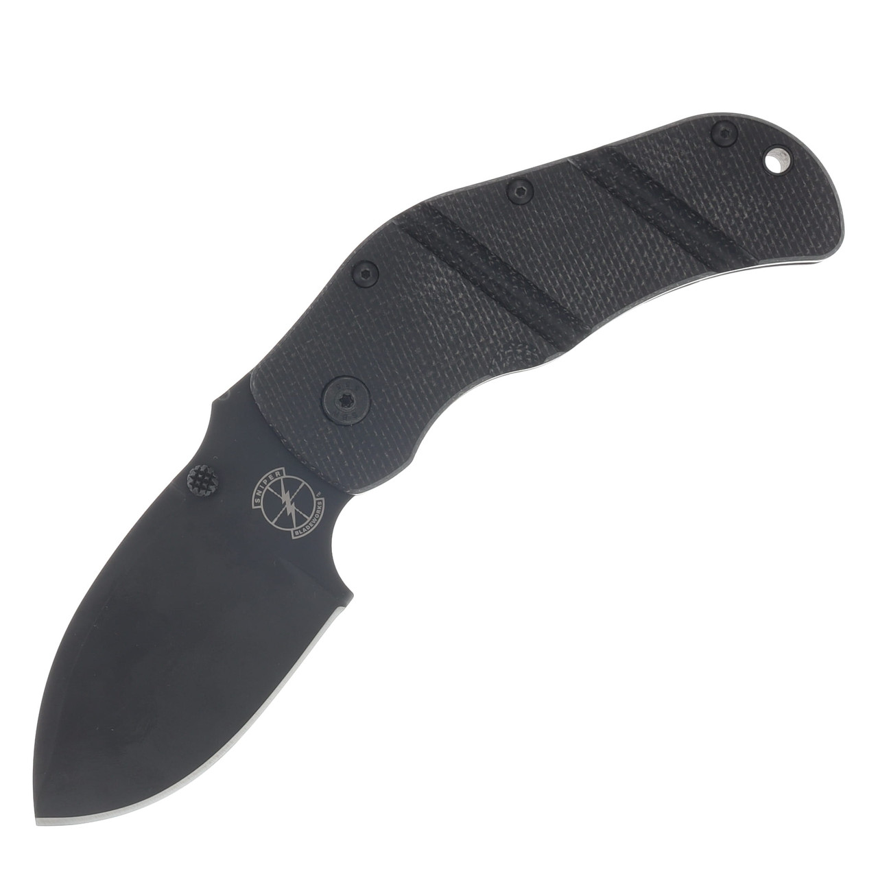 Sniper Bladeworks TOG Folding Knife PVD D2/Black Micarta TOGBLKBLK