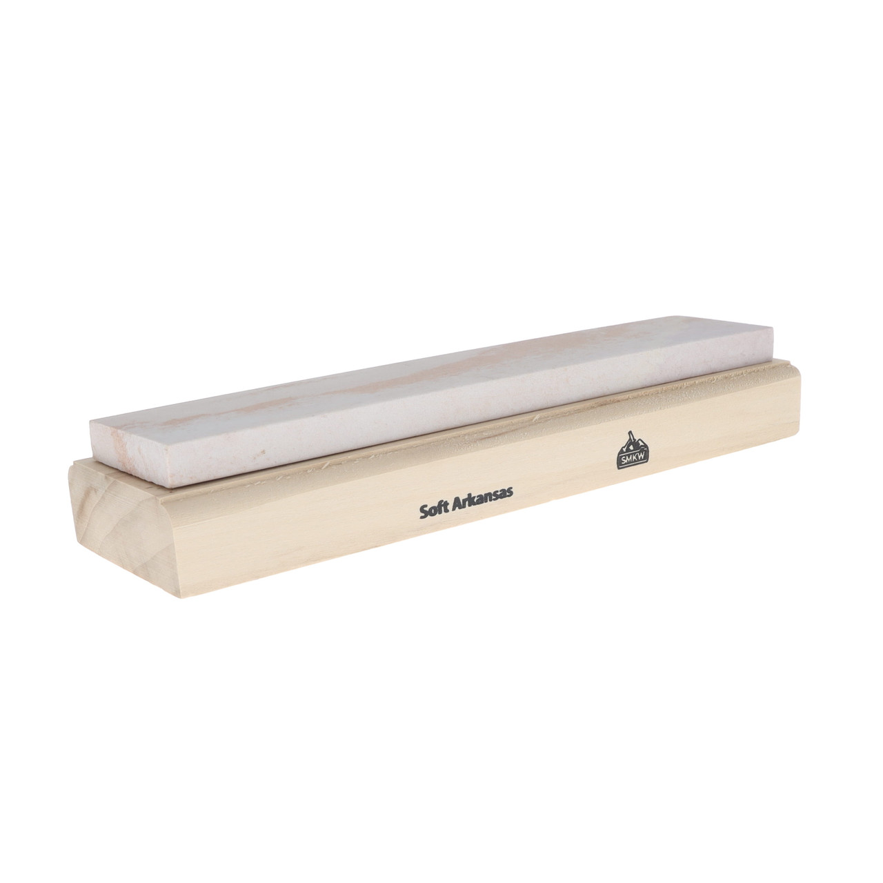 AAPCO Wood Mounted Soft Arkansas Bench Stone 10 x 2 x 0.5 In AAWMBSS10
