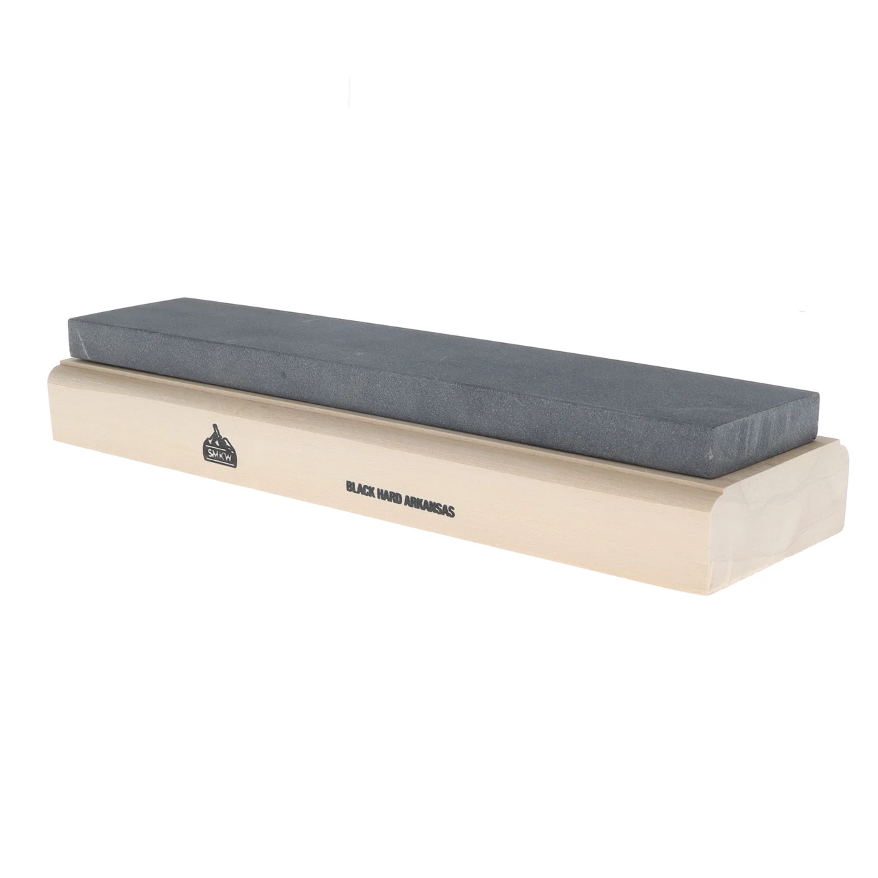 AAPCO Wood Mounted Black Hard Arkansas Bench Stone 10 x 2 x 0.5Inch AAWMBSBH10