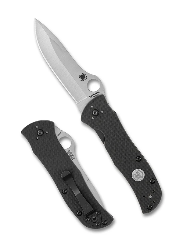 Spyderco Starmate  Sprint Run 3.74 Inch Plain Satin Clip Point SPC55G20CVP