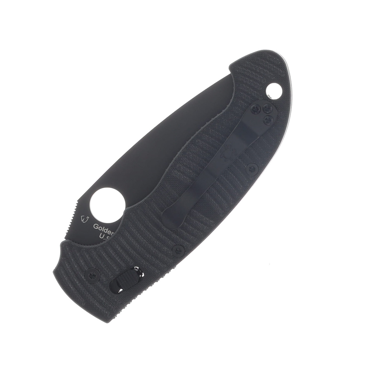 Spyderco Manix 2 XL Salt Folding Knife 3.85 Inch Plan Black DLC Leaf