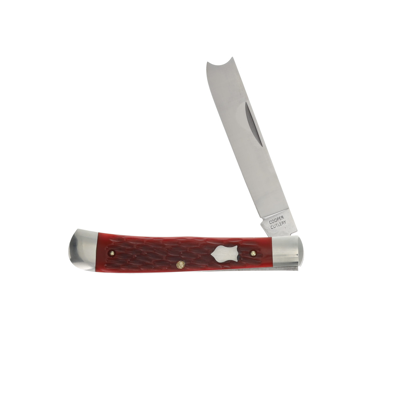 Cooper Cutlery Red Jigged Bone 1- Blade Razor Trapper CC5119RJB-Z
