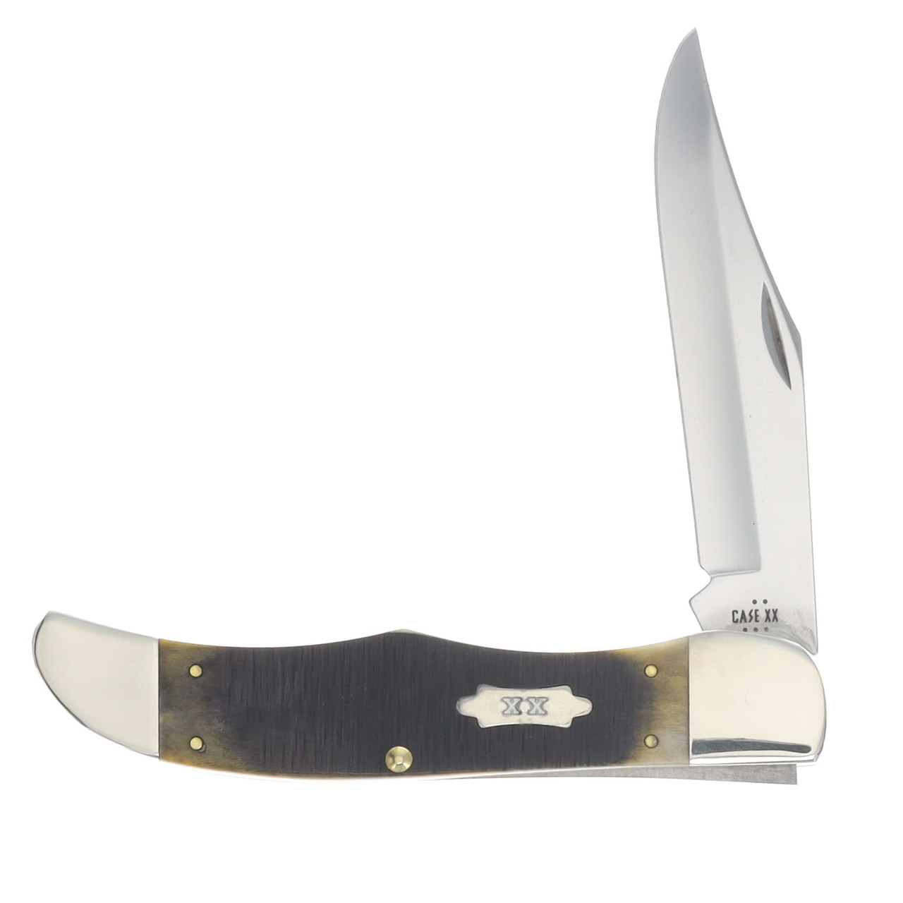 Case XX Olive Green Sawcut Jigged Bone Clip Point Folding Hunter