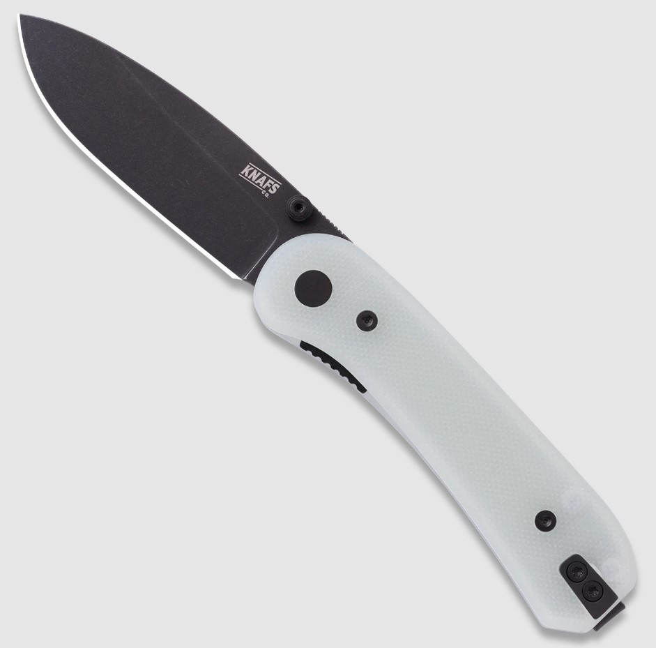 Knafs Lander 1 Folding Knife Black Stonewash D2/Natural G-10 Front Open