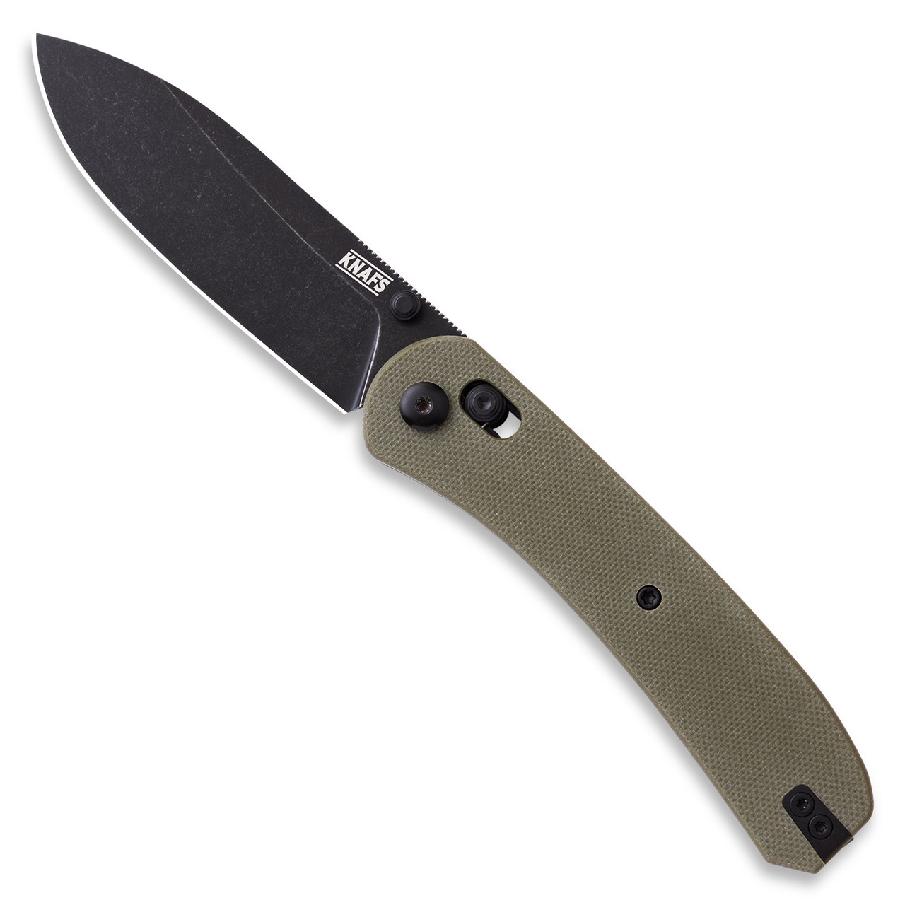 Knafs Lander 2 Pocket Knife - OD Green G10 - Black Stonewash